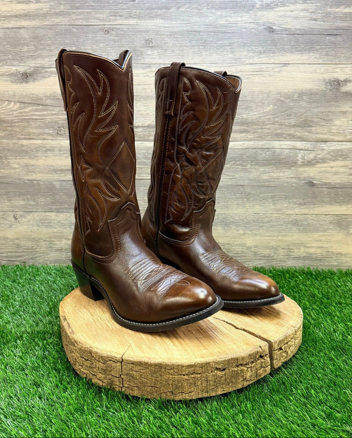 Mason Men - Size 8.5 3E - Vintage Brown Cowboy Boots Chippewa Falls