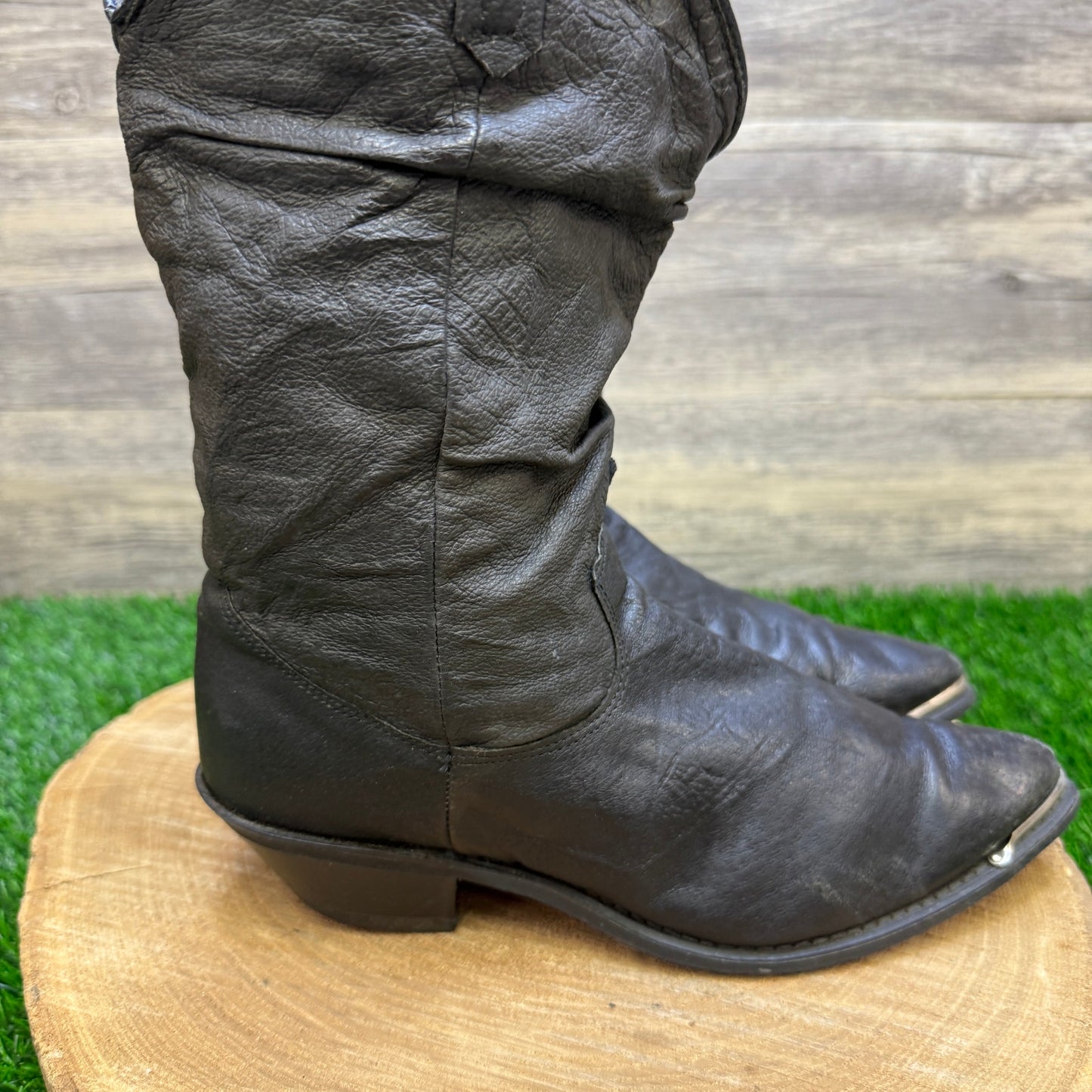Dingo Women - Size 7M - Vintage Black Slouch Cowboy Boots Style 17310