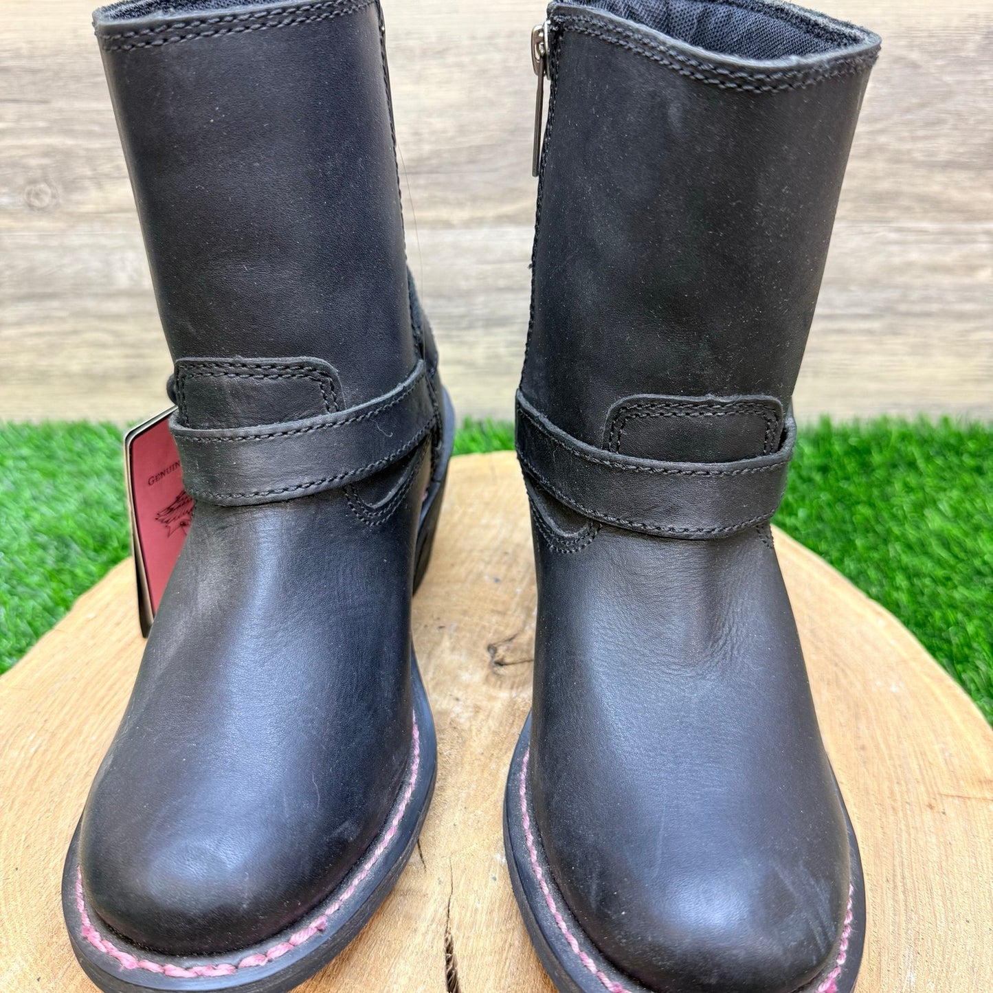 NEW Harley Women - Size 6 - Black / Pink Label Ankle Zipper Boors 87008