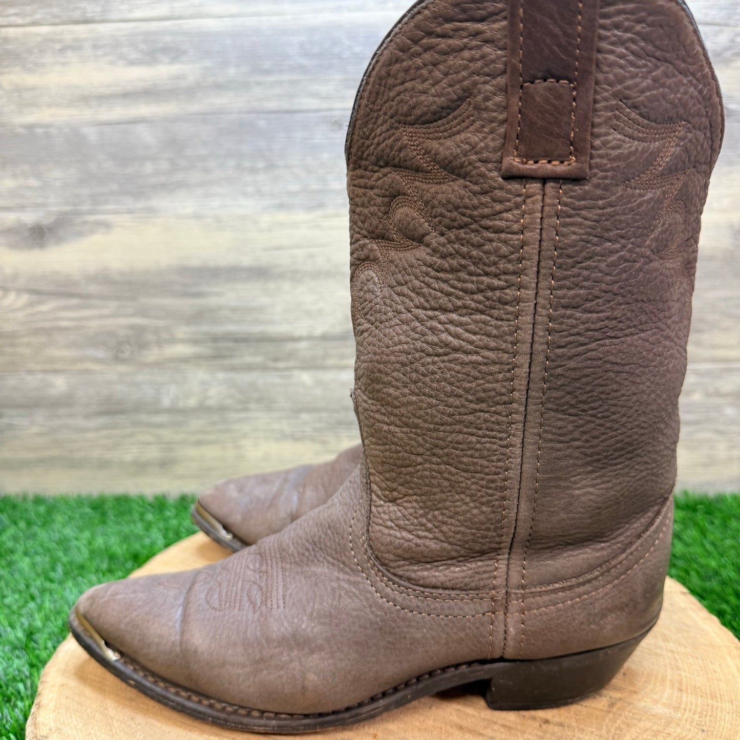 Masterson Women - Size 8M - Brown Toe Plate Western Cowboy Boots RB888