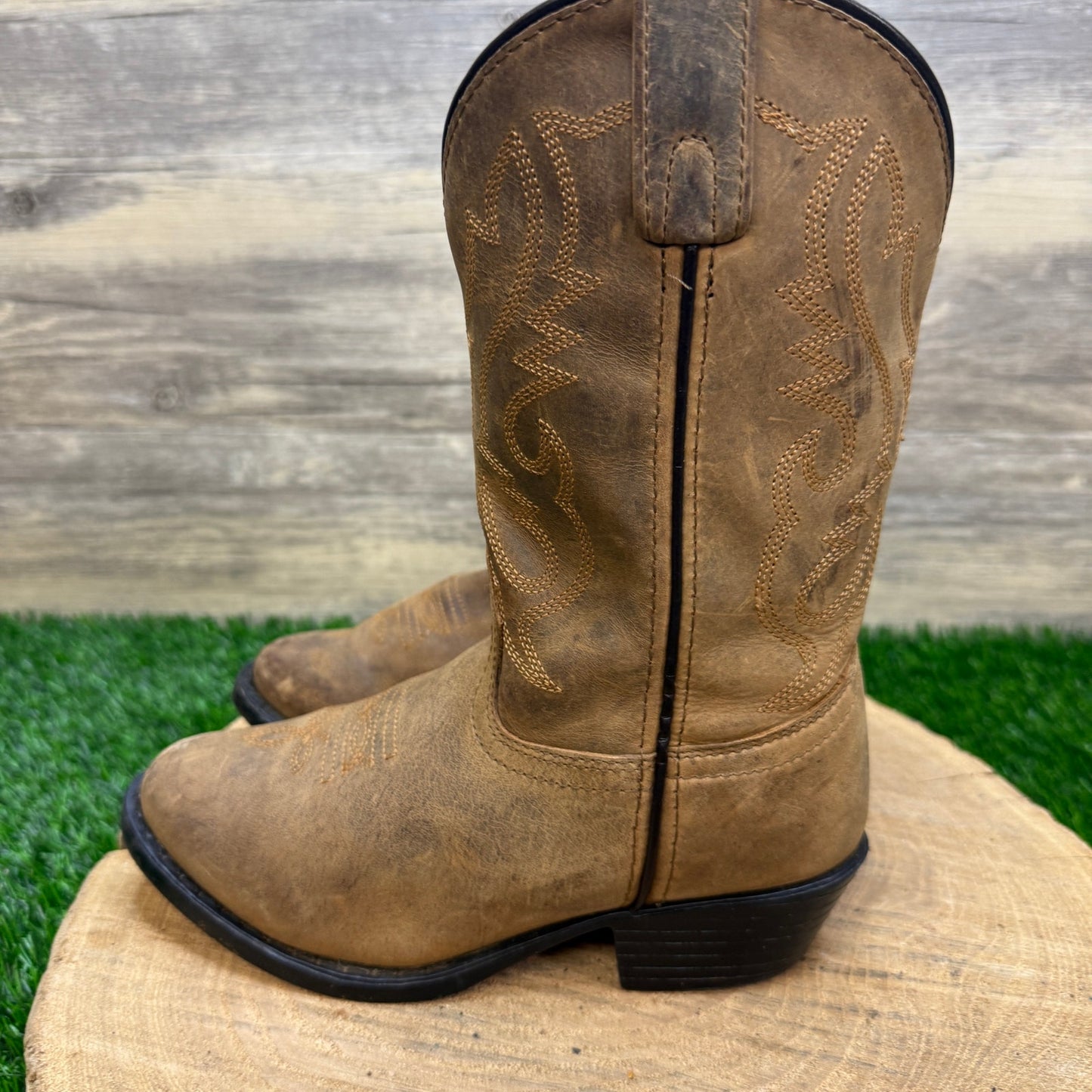 Smoky Mountain Youth - 2R - Tan Cowboy Boots Style 3034C