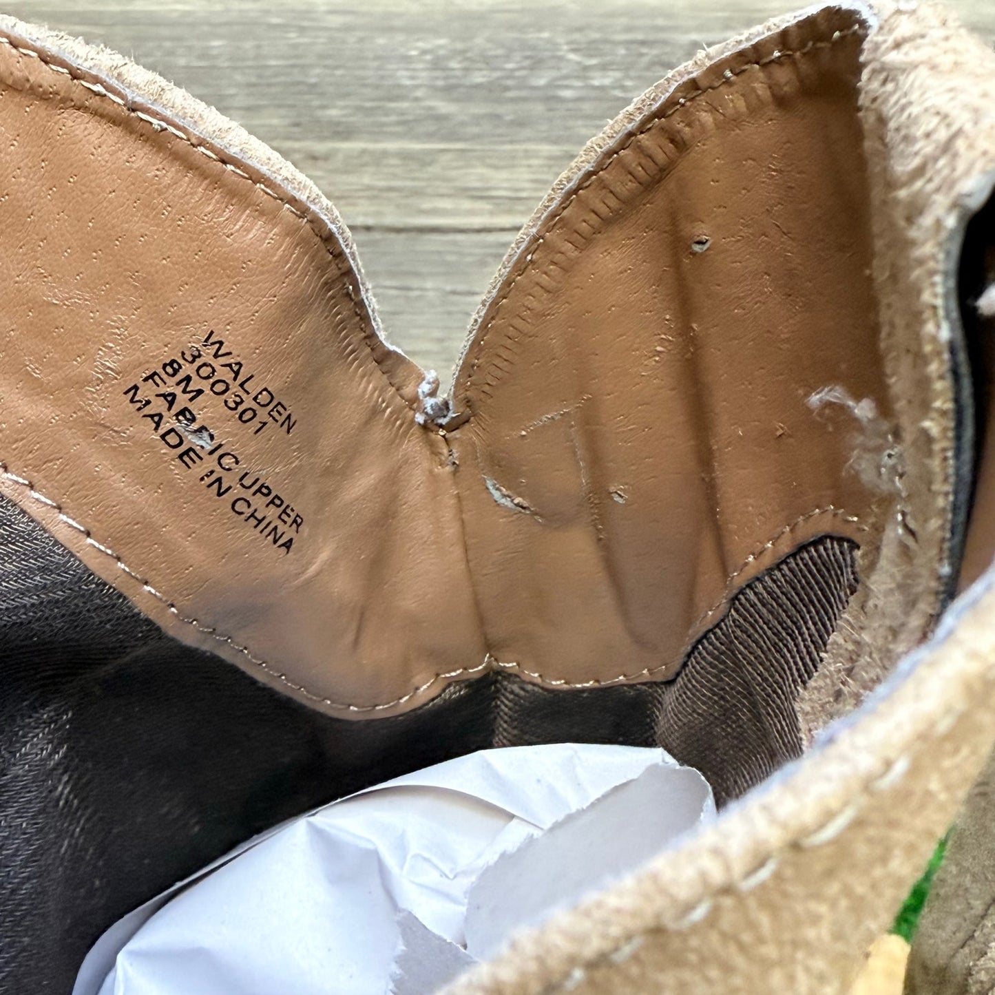 Rampage Women - Size 8M - Beige Faux Leather Cowboy Boots Walden 300301