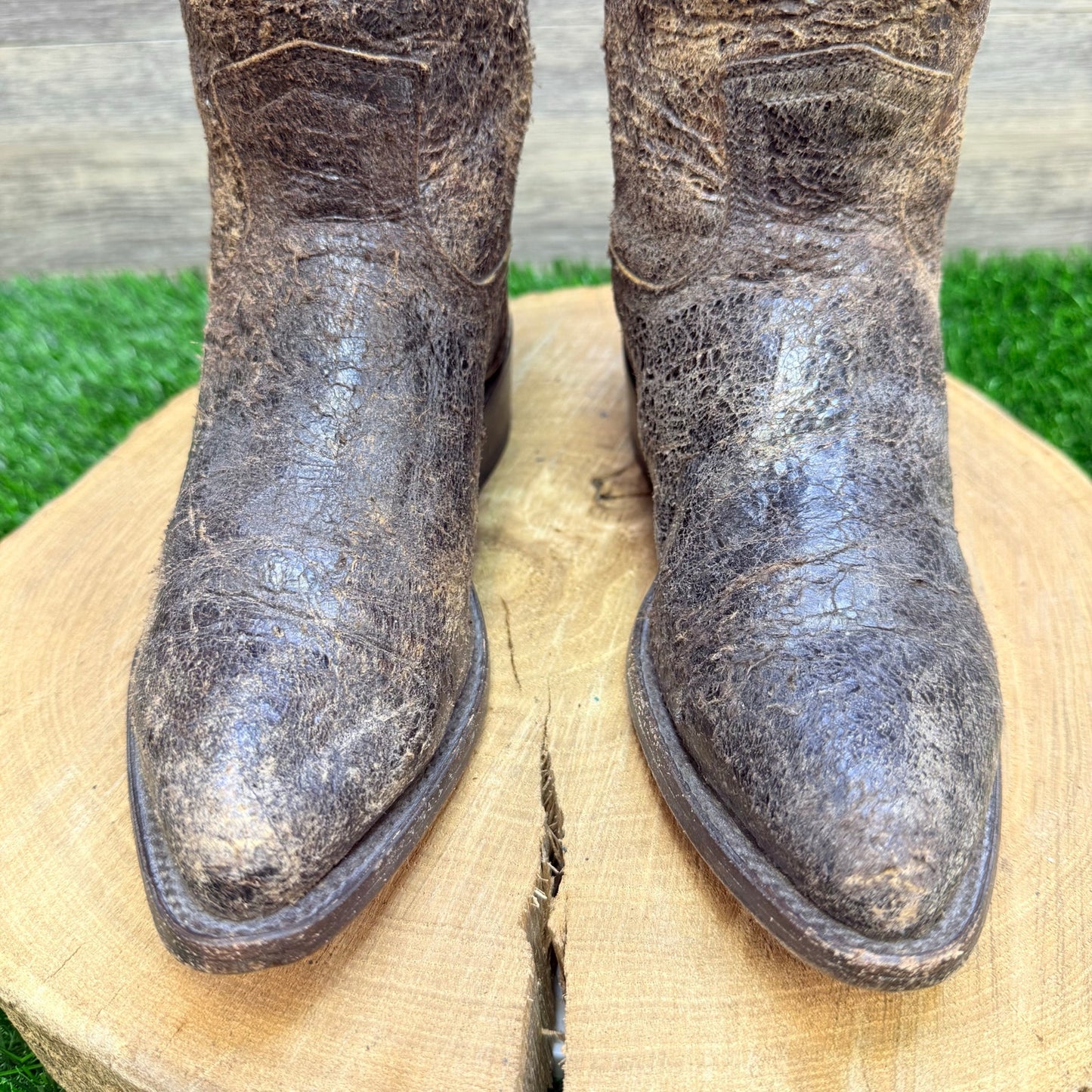 Frye Women - Size 6.5B - Distressed Brown Cowboy Boots 77704