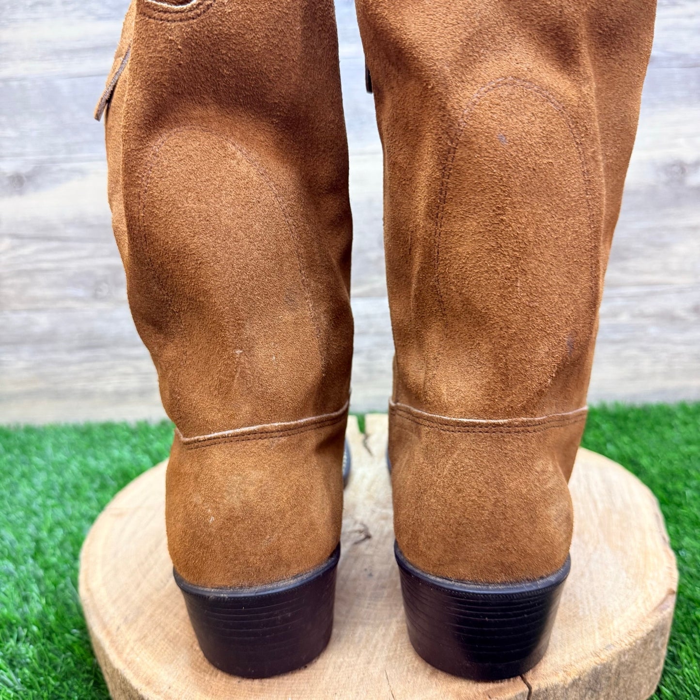 Unknown Men - Size 11 - Tan Suede Western Cowboy Boots 1011