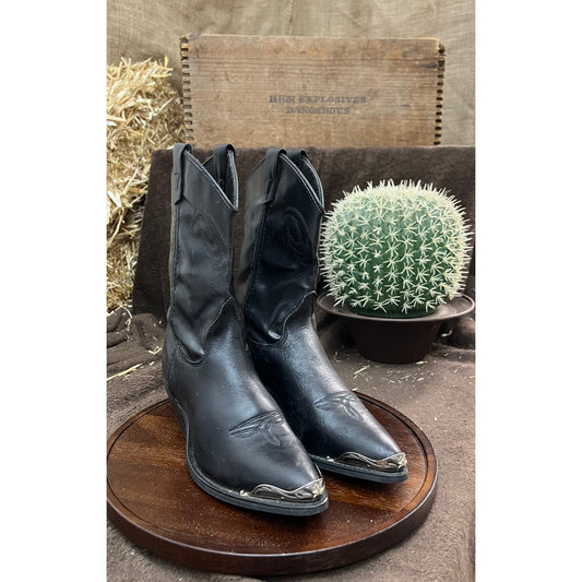 Capezio Women - Size 5M - Vintage Black Toe Plate Cowboy Boots