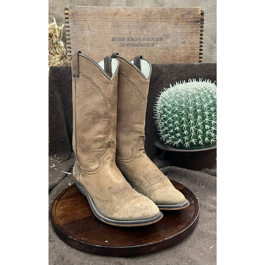 Unknown Women - Size 6.5 - Tan Soft Leather Cowboy Boots Style 3503