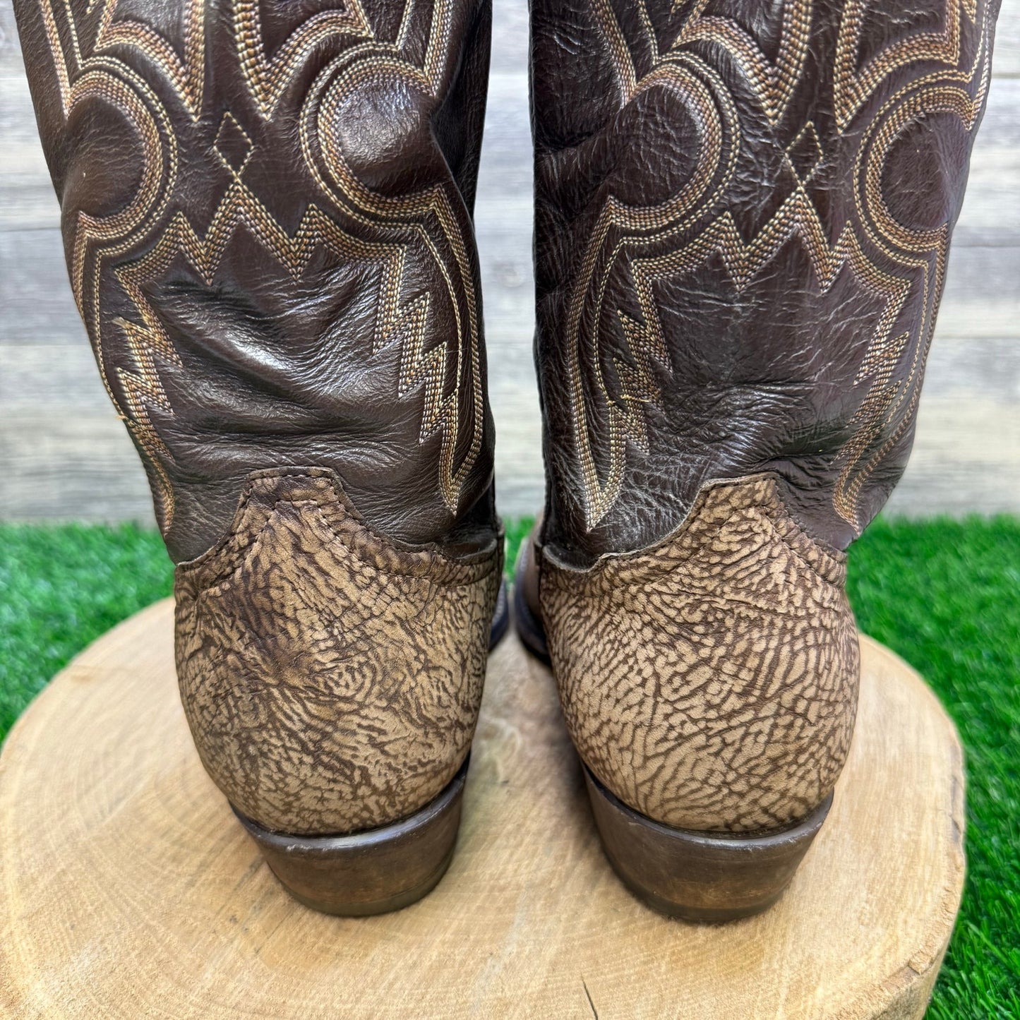 Tony Lama Men - Size 9D - Brown Inca Goat Cowboy Boots Style 6256