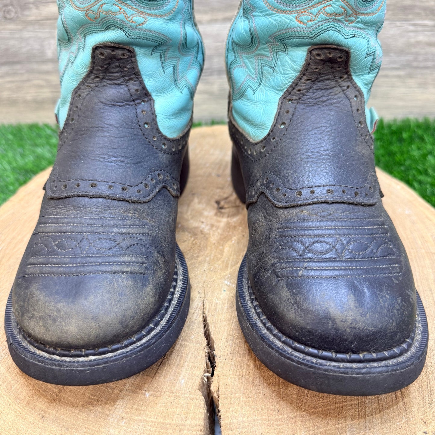 Justin Gypsy Women - Size 5B - Blue / Black Cowboy Boots L9905
