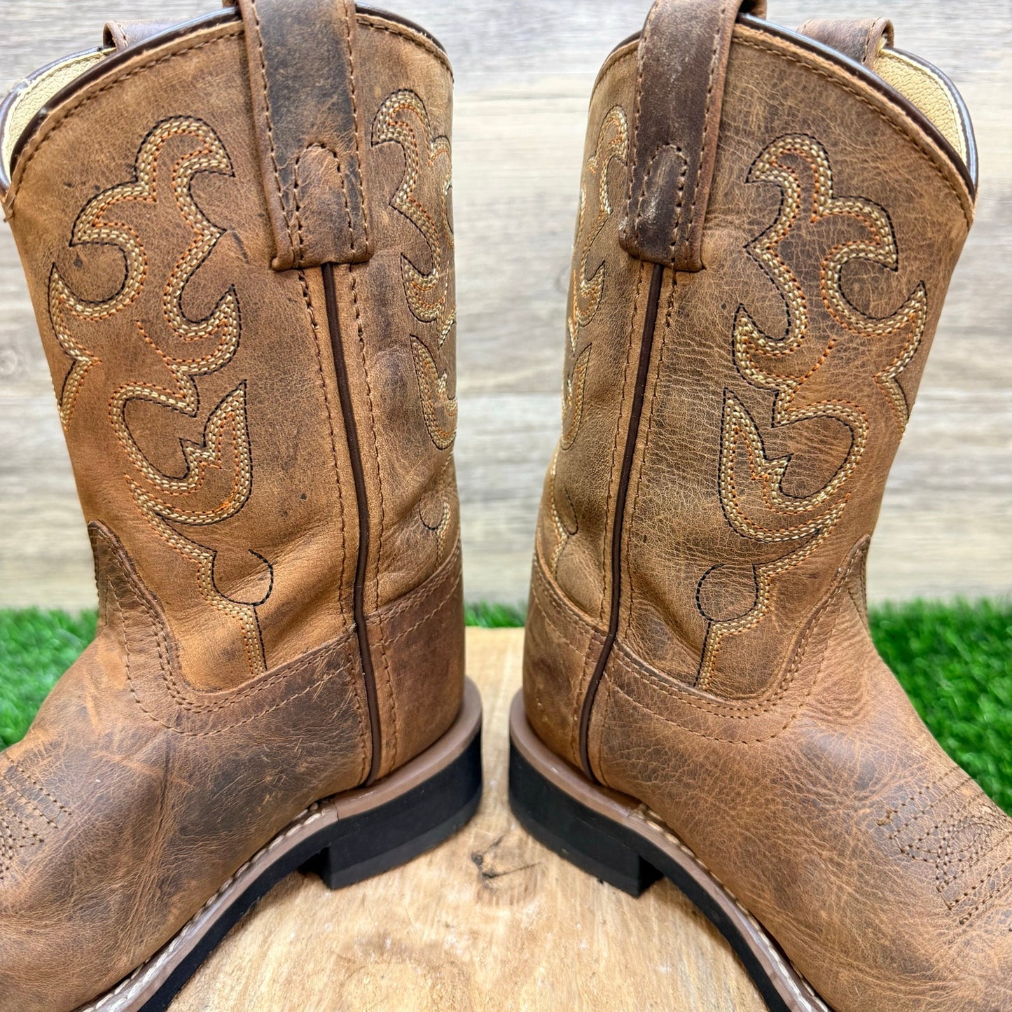 Smoky Mountain Youth - Size 11.5R - Brown Square Western Cowboy Boors 3520Y