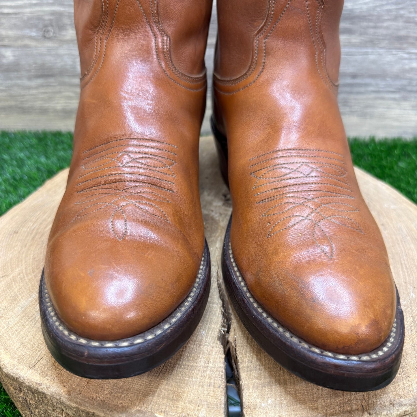 Nocona Men - Size 10D - Vintage Brown Western Cowboy Boots Style 3420C