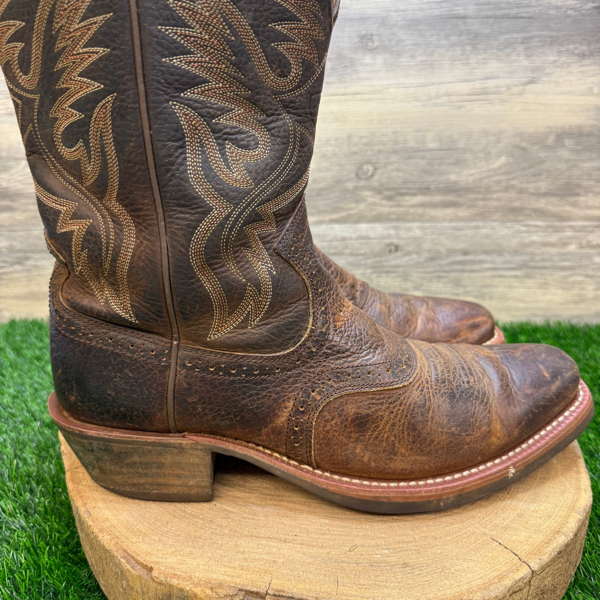 Ariat Men - Size 10.5D - Brown Rough Stock Square Toe Cowboy Boots 10002227