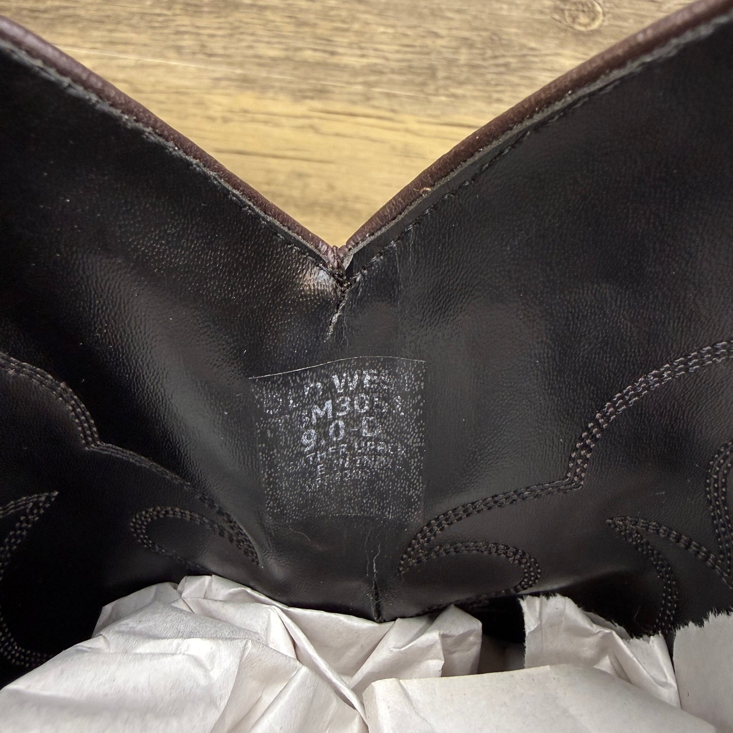 Old West Men - Size 9D - Brown Trucker Western Cowboy Boots Style TBM3051