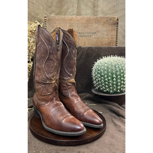 Dingo Men - Size 10D - Vintage Brown Cowboy Boots Style 5845