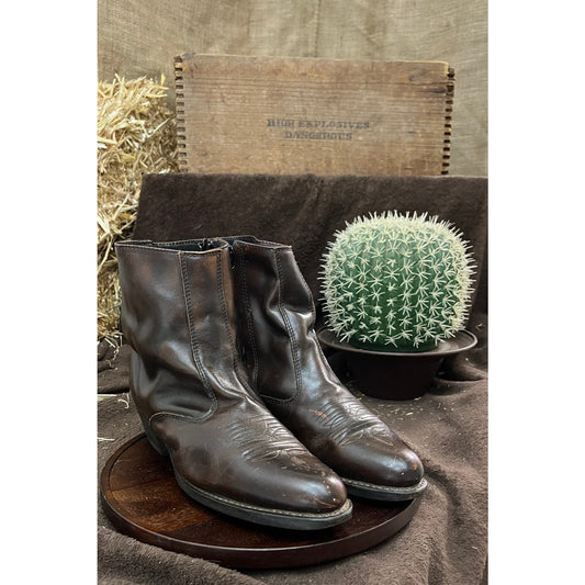 Laredo Men - Size 10EW - Brown Zipper Cowboy Boots Style 30755