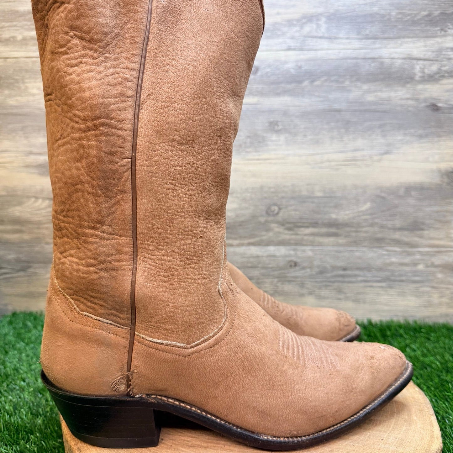 Panhandle Slim Men - Size 10D - Beige Soft Western Cowboy Boots 30198