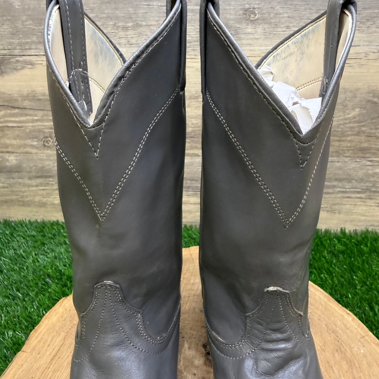 Laredo Women - Size 6.5M - Vintage Gray Roper Western Cowboy Boots Style 6952