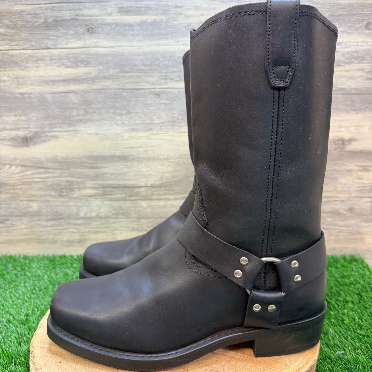 Dingo Men - Size 12EW - Black Square Toe Moto Boots DI19057