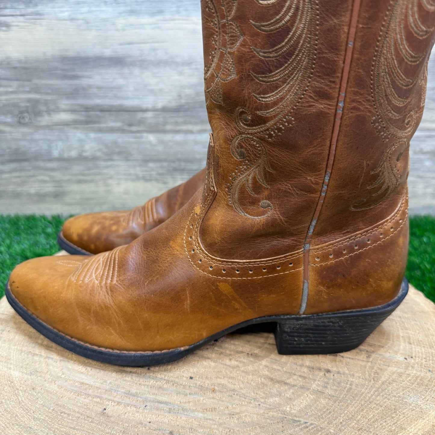 Ariat Women - Size 8B - Tan Scroll Western Cowboy Boots Style 10010971