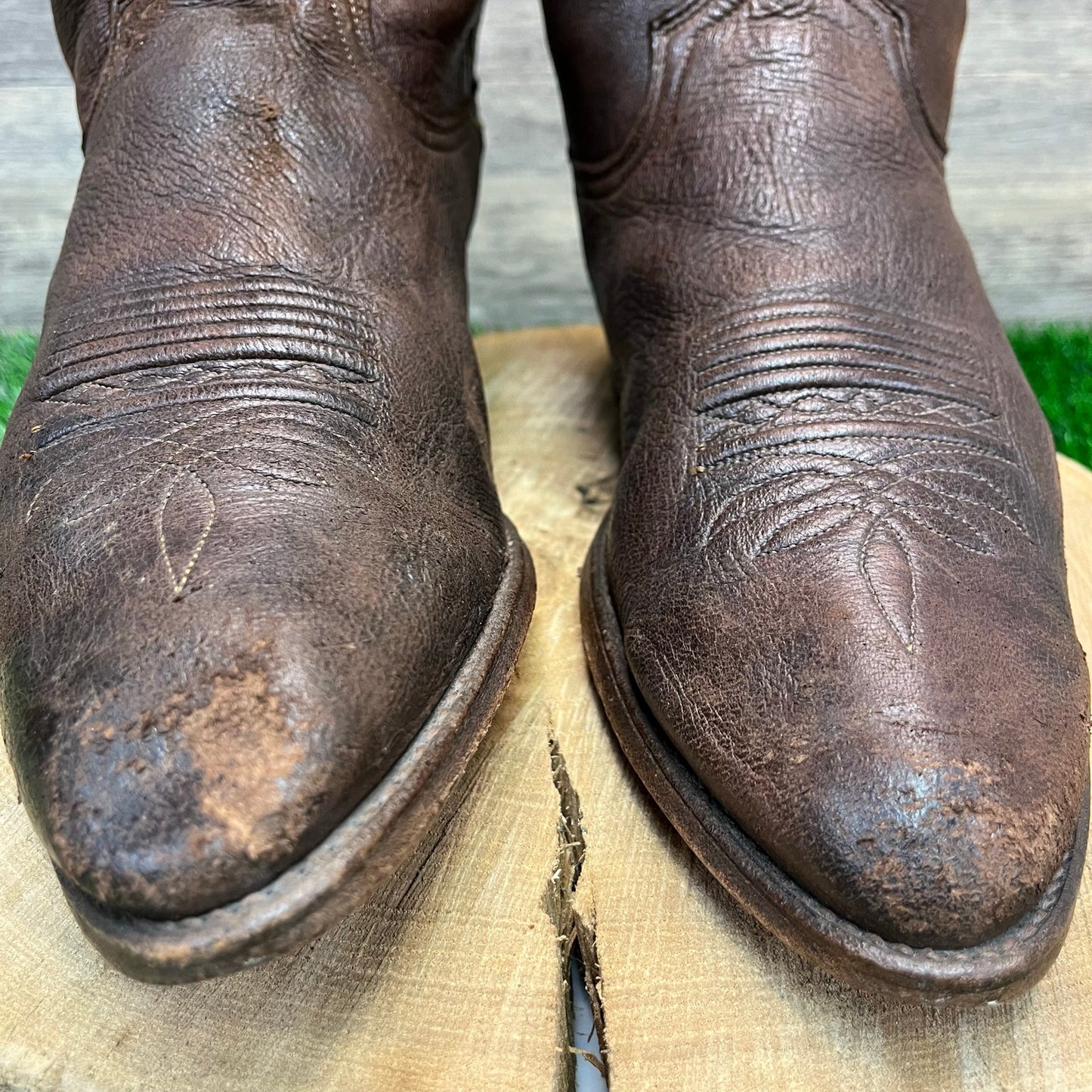 Dan Post Men - Size 12EW - Brown Soft Leather Cowboy Boots Style 6543