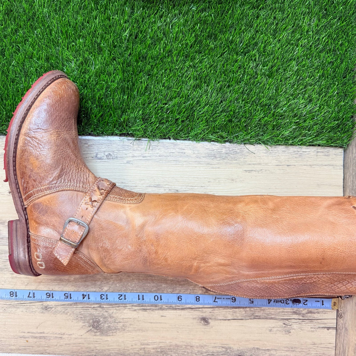 Bed Stu Women - Size 7.5 - Tan Cobbler Series Riding Dual Zipper Boots