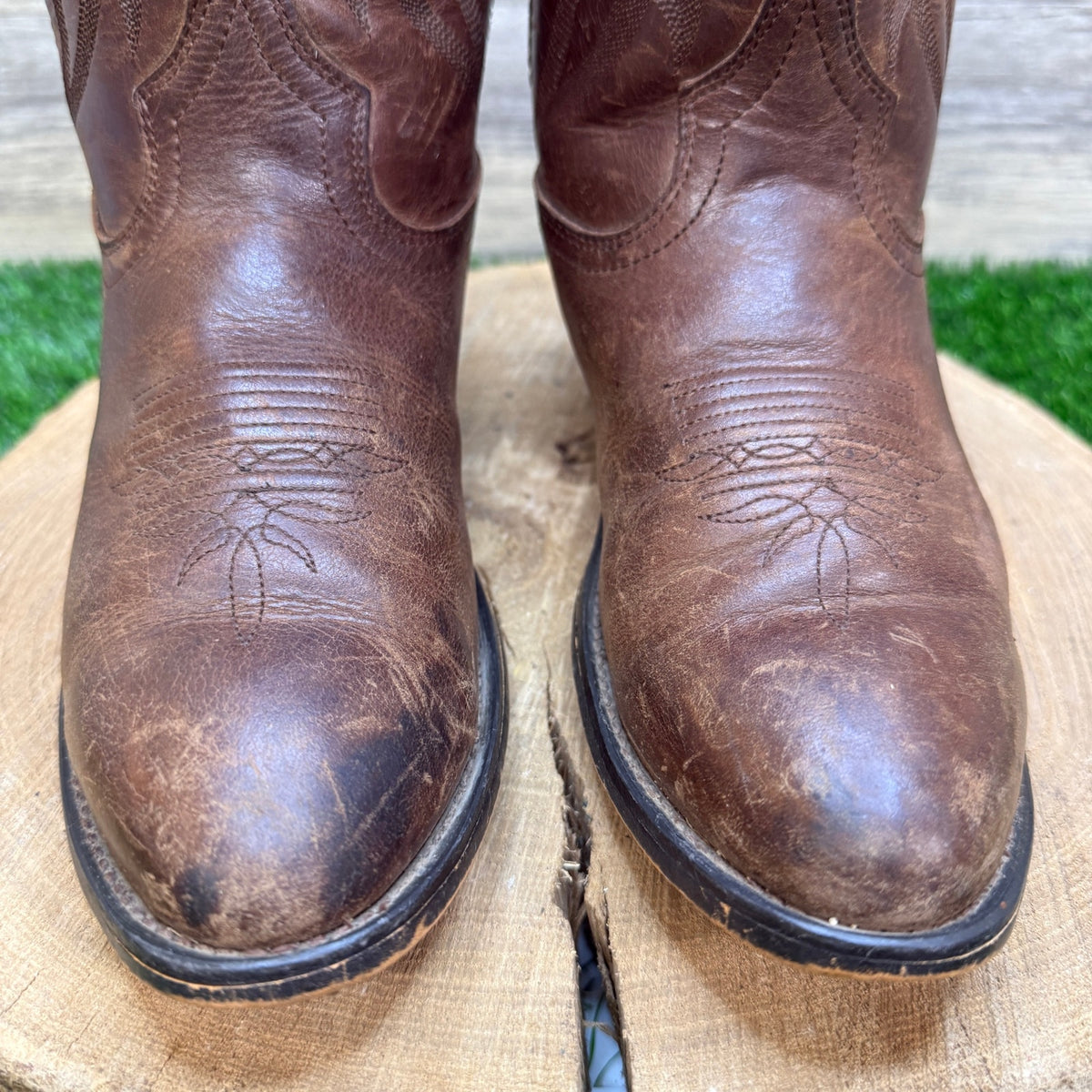 Red Head Women - Size 7.5M - Brown Western Cowboy Boots Style 55347