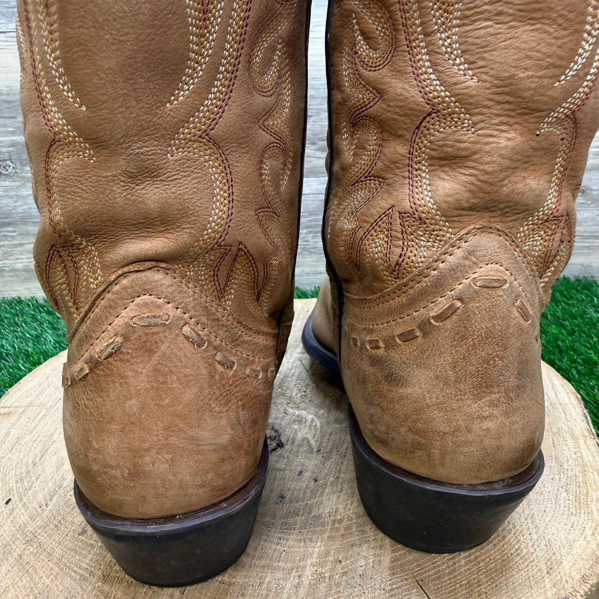 Laredo Men - Size 7D - Tan Jacksonville Snip Toe Cowboy Boots Style 68412