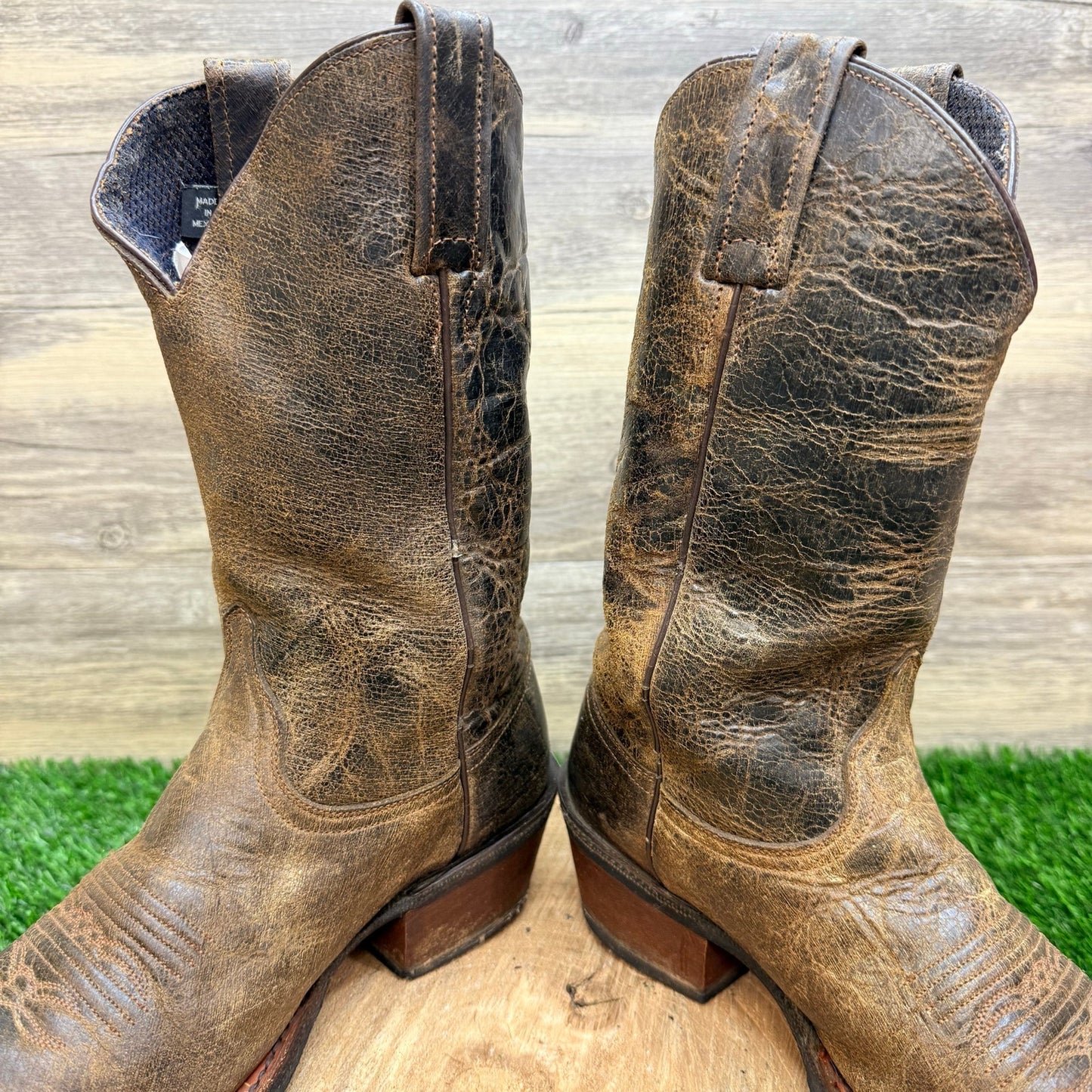 Code West Women - Size 8M - Distressed Brown Western Cowboy Boots CW5292