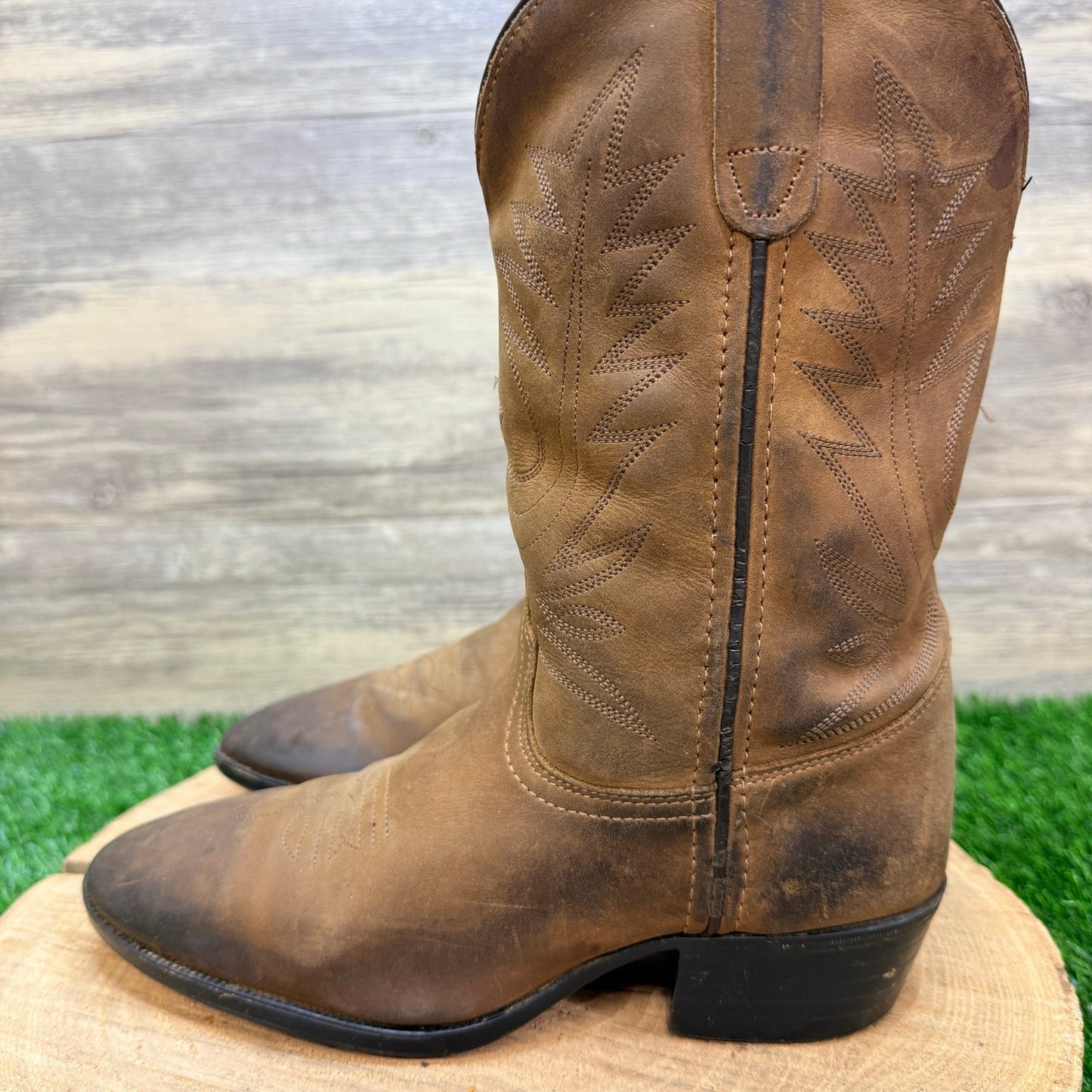 Unknown Youth - Size 5 - Brown Soft Leather Cowboy Boots Y1552