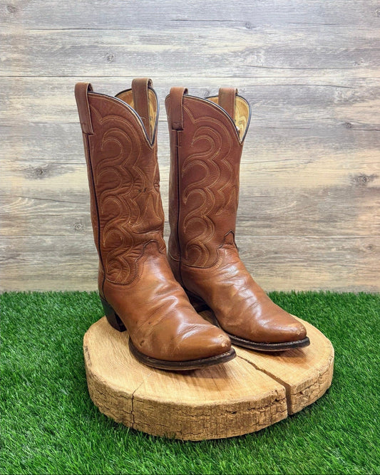 Unknown Men - Size 9D - Vintage Brown Western Cowboy Boots 78212