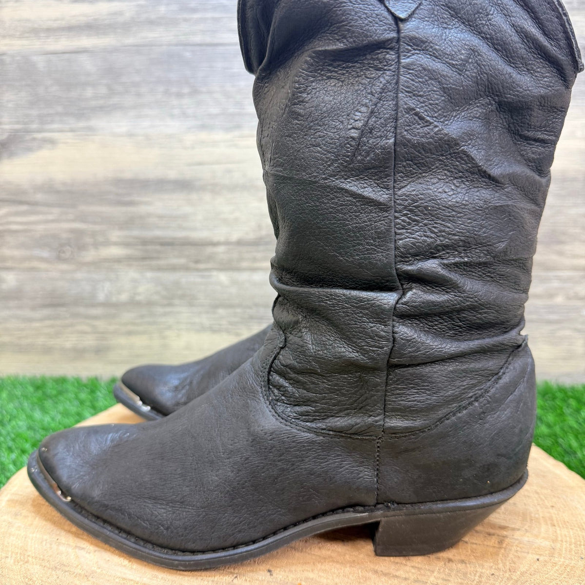 Dingo Women - Size 7M - Black Slouch Western Cowboy Boots 17310