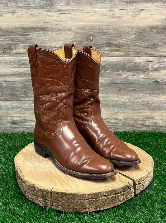 Nocona Women - Size 6.5B - Vintage Cognac Roper Cowboy Boots Style 181