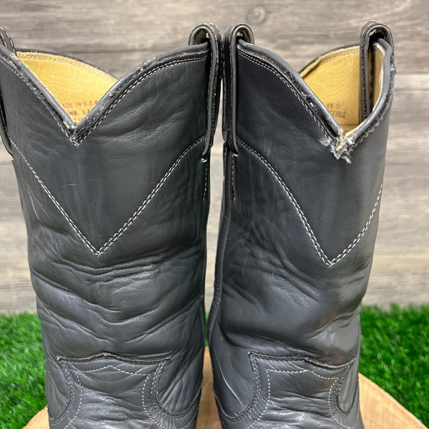 Justin Women - Size 6.5B - Vintage Gray Roper Cowboy Boots Style L3056