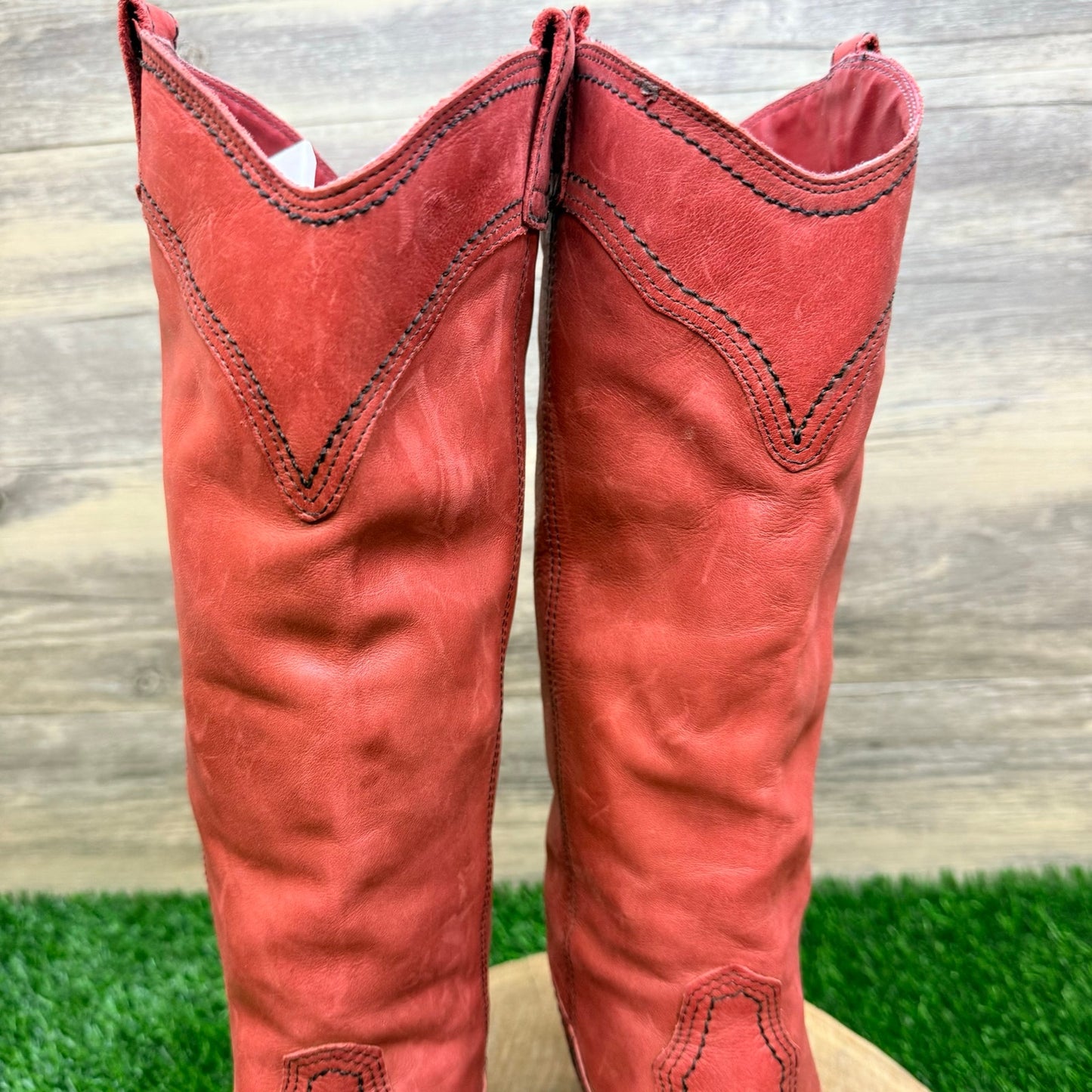 Cathy Jean Women - Size 7M - Red Soft Leather Boots
