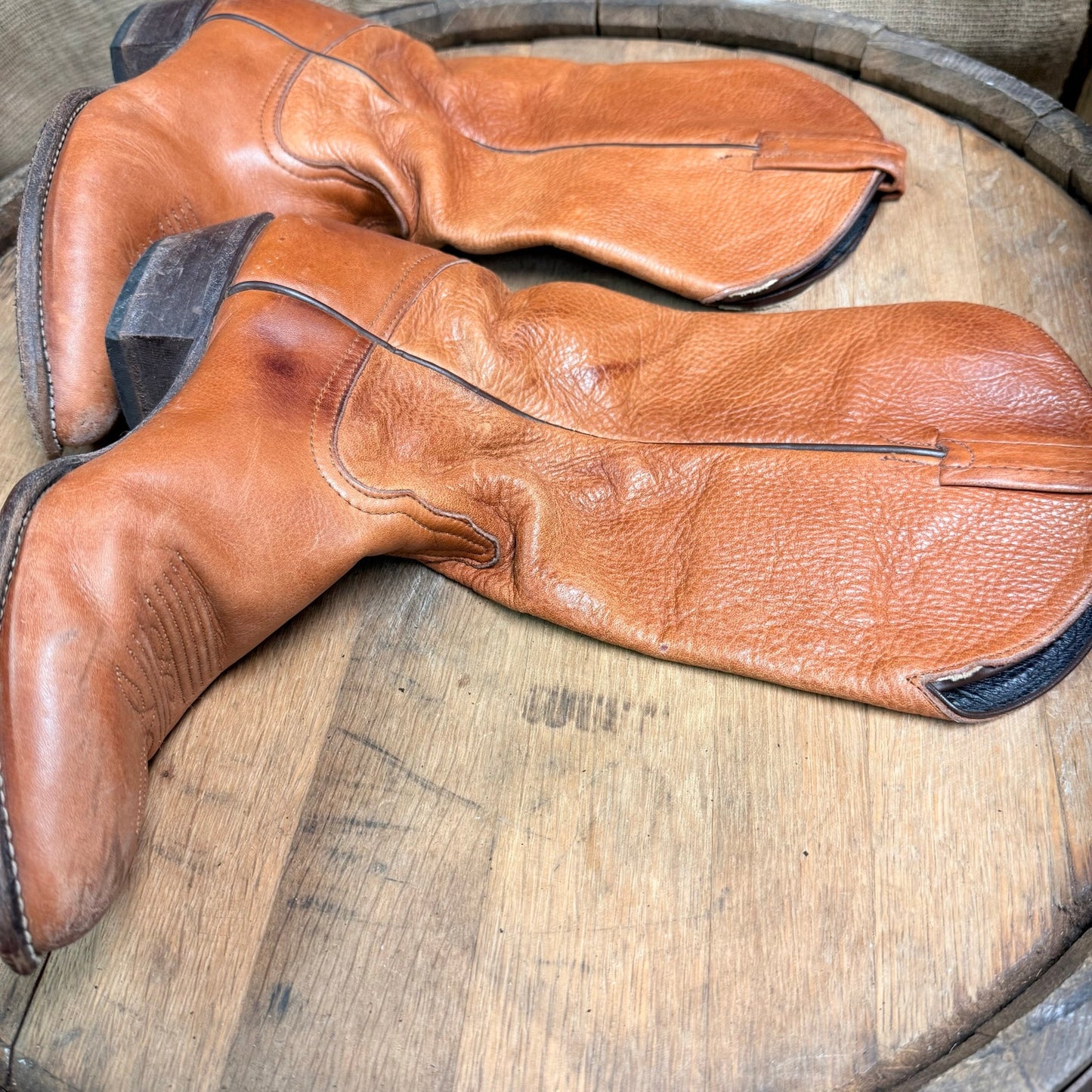 Tony Lama Women - Size 7M - Tan Soft Cowboy Boots 1012