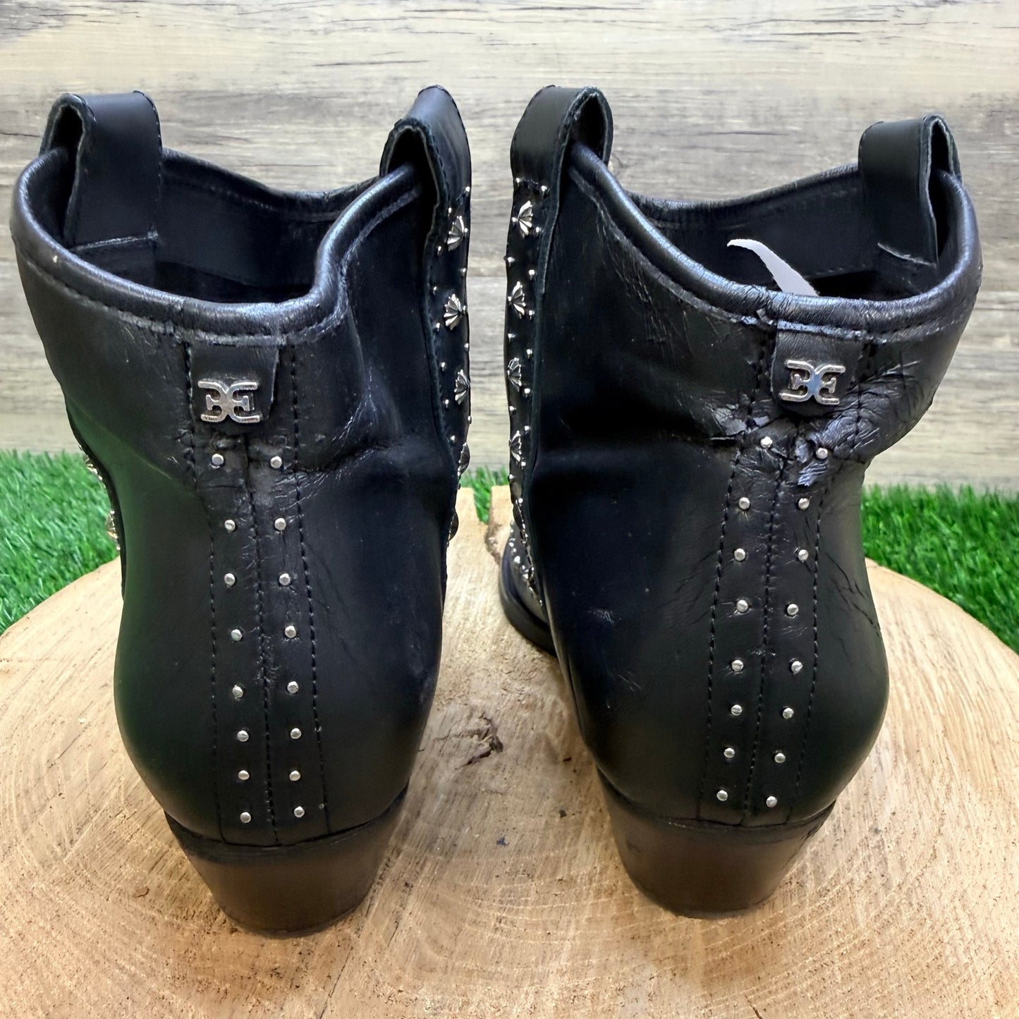 Sam Edelman Women - Size 8 - Black Studded Ankle Boots