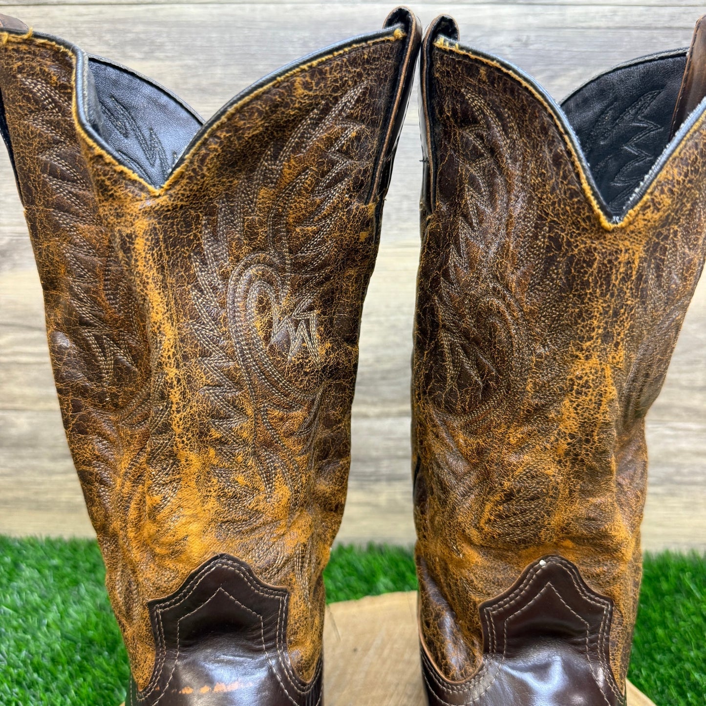 Texas Men - Size 11D - Vintage Brown Western Cowboy Boots Style 3459