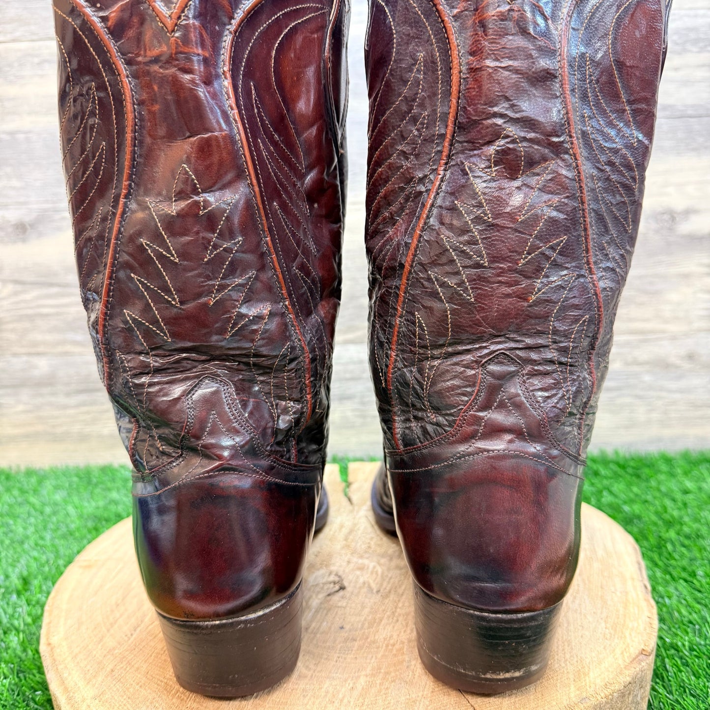 Dan Post Men - Size 11.5D - Distressed Burgundy Western Cowboy Boots 6683