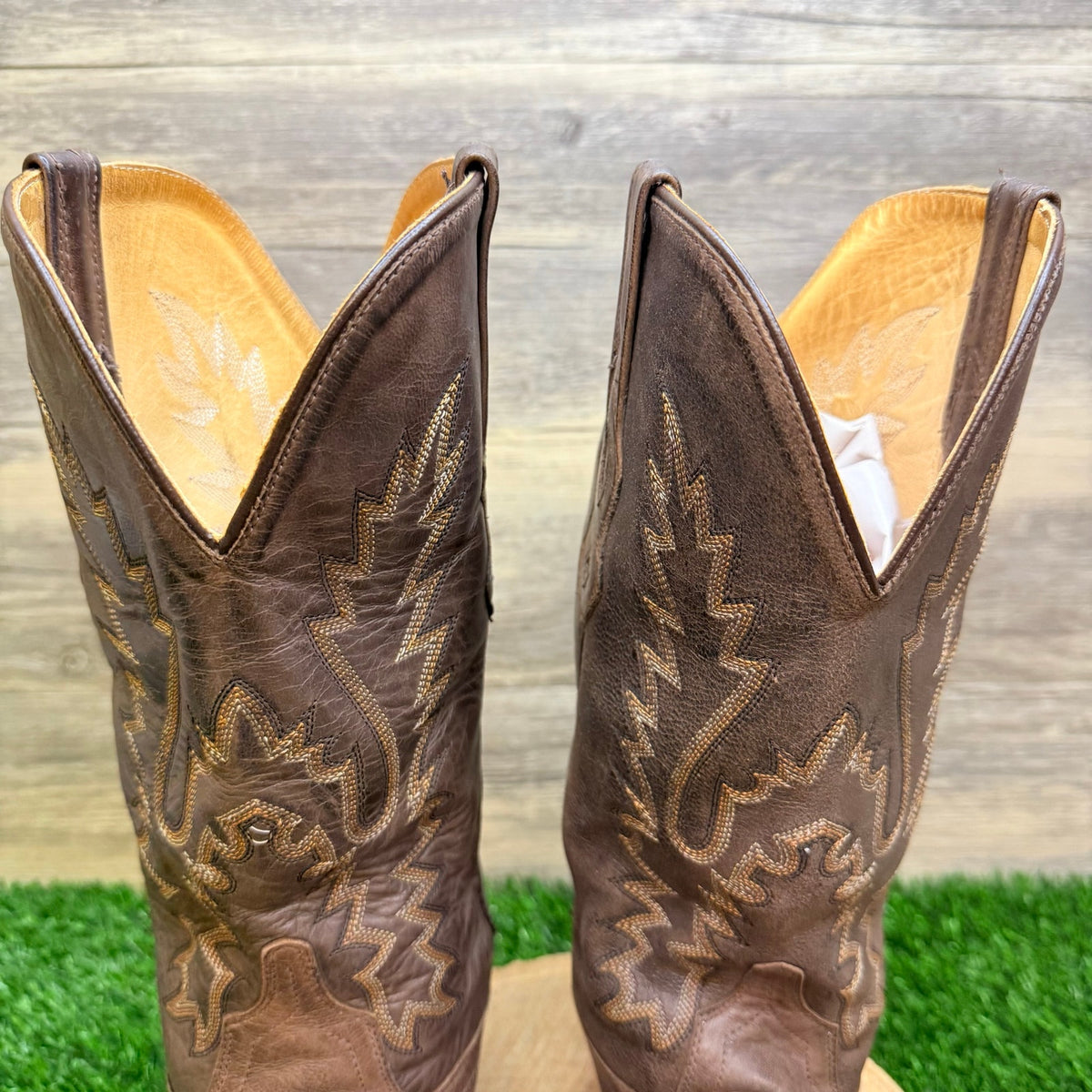Old West Women - Size 10 - Brown Snip Toe Western Cowboy Boots LF1534