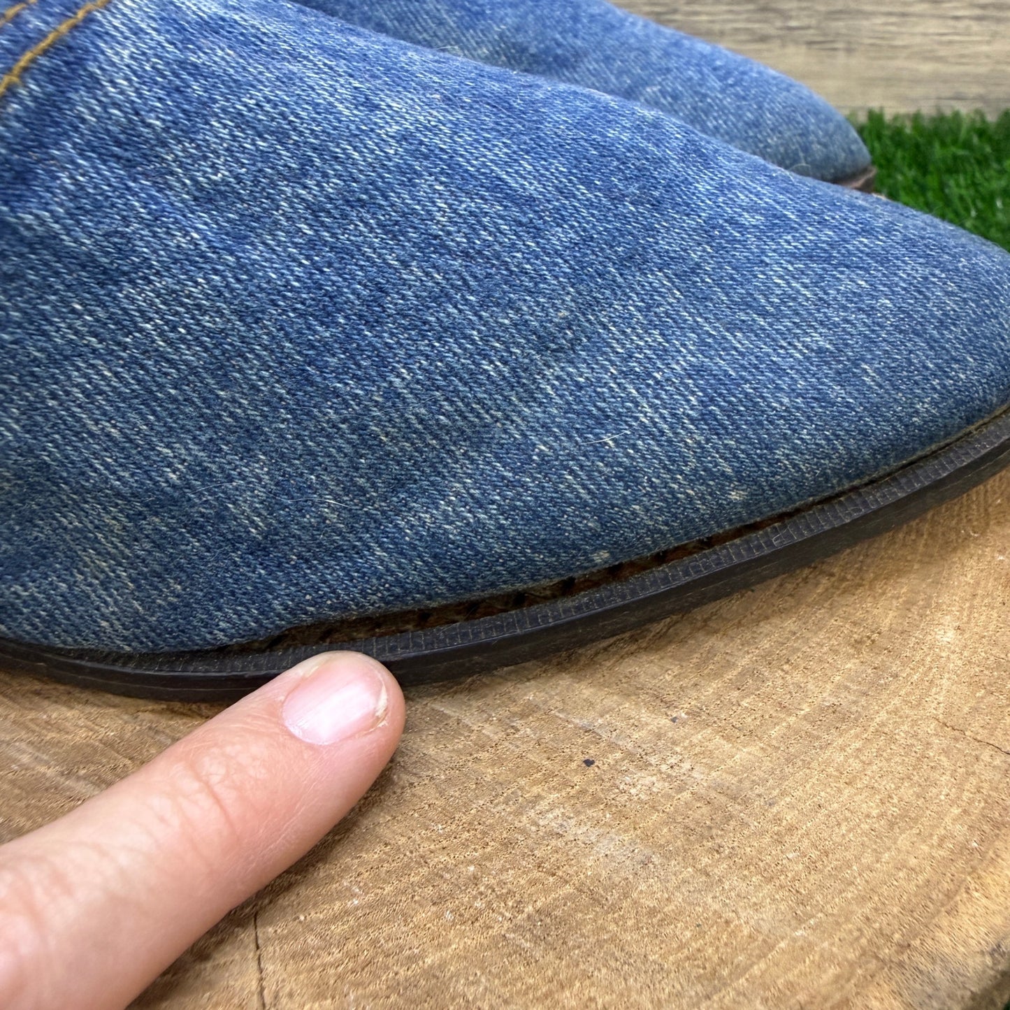 Azamra Women - Size 8M - Vintage 80s Blue Jean Israel Made Boots