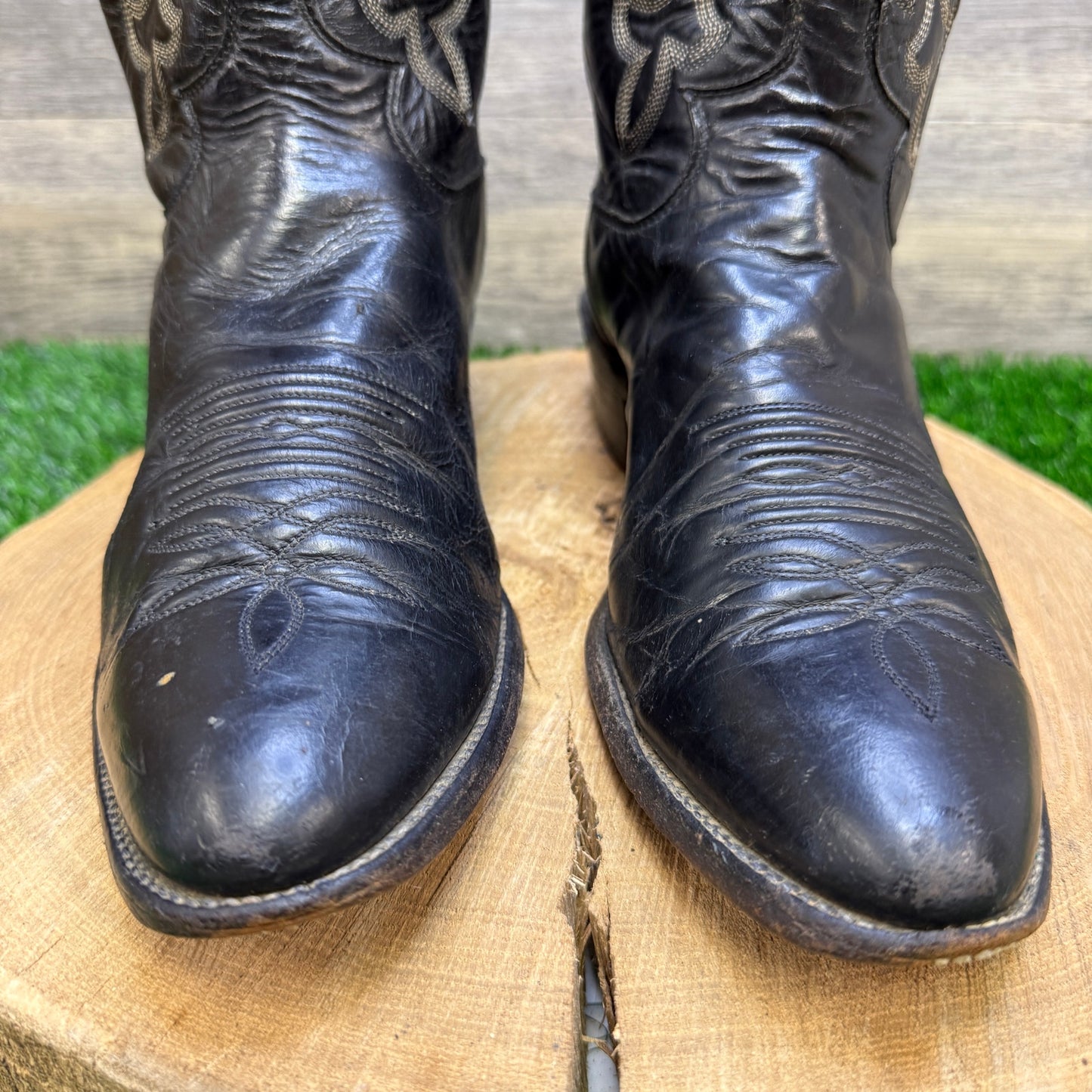 Justin Men - Size 10D - Black London Cowboy Boots Style 1409