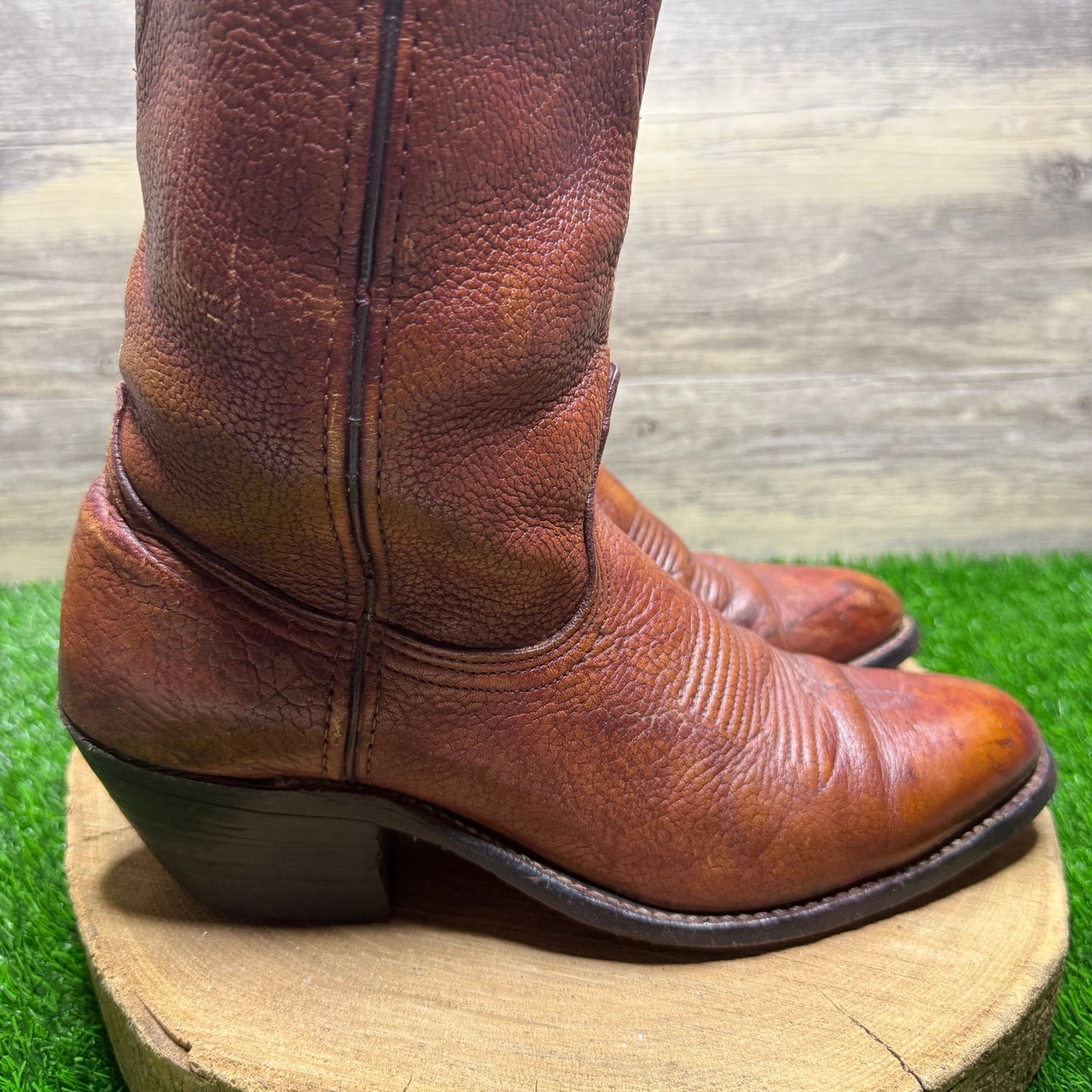 Double H Men - Size 10D - Copper Bull Shoulder Cowboy Boots Style 2126