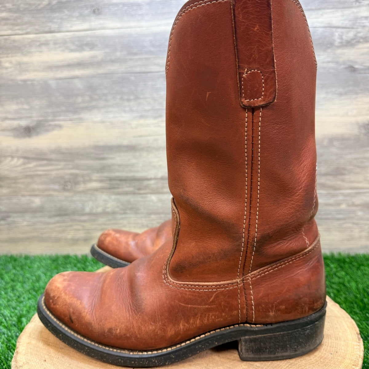 Unknown Men - Size 8.5D - Vintage Copper Pull On Western Cowboy Boots