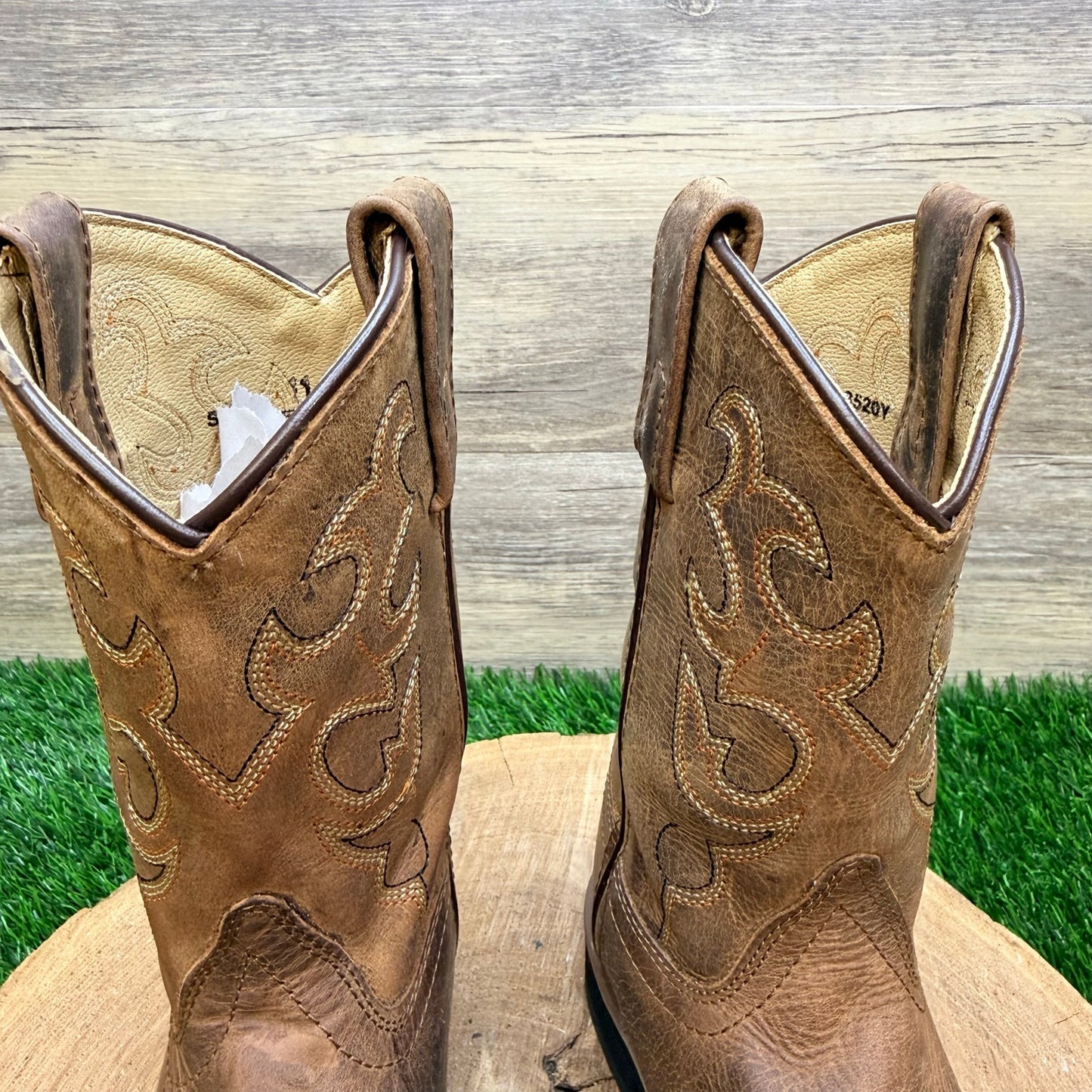 Smoky Mountain Youth - Size 11.5R - Brown Square Western Cowboy Boors 3520Y