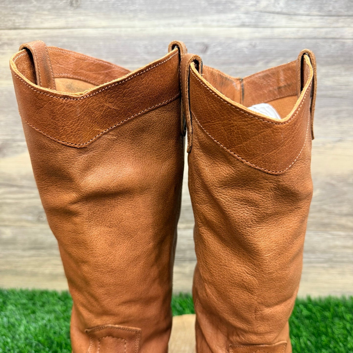Frye Women - Size 7.5B - Cognac Melissa Pull On Cowboy Boots 3475456
