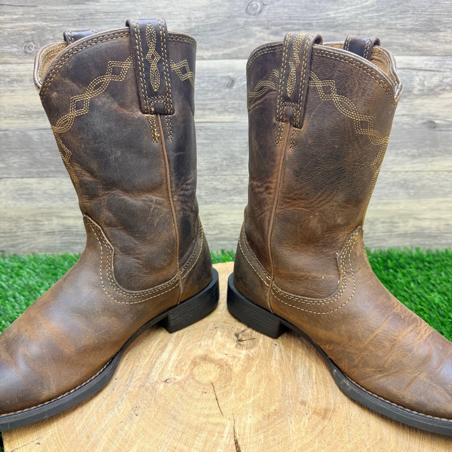 Ariat Women - Size 5.5B - Brown Heritage Roper Cowboy Boots 10000797