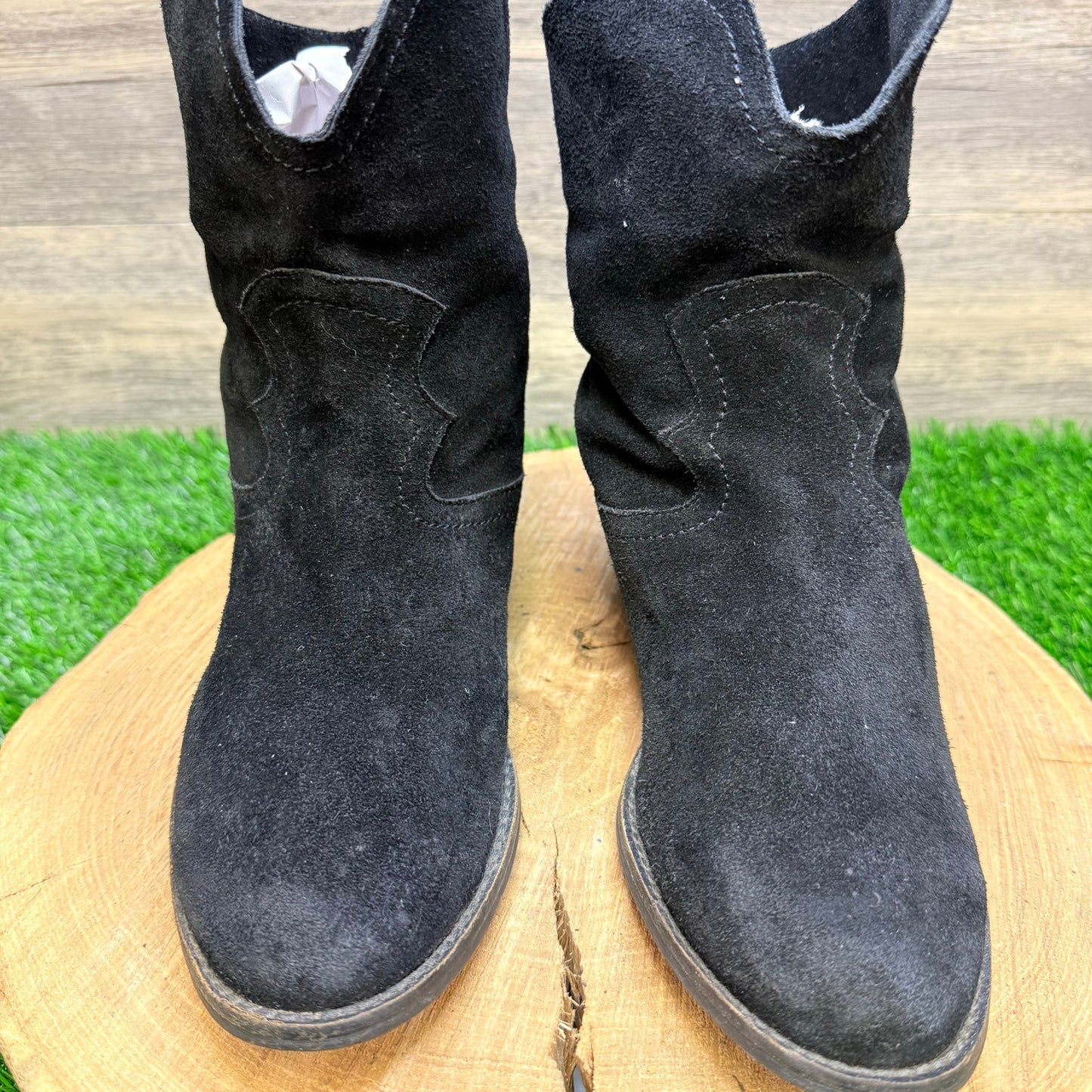 Naughty Monkey - Size 8.5 - Black Suede Ankle Boots NMW1233