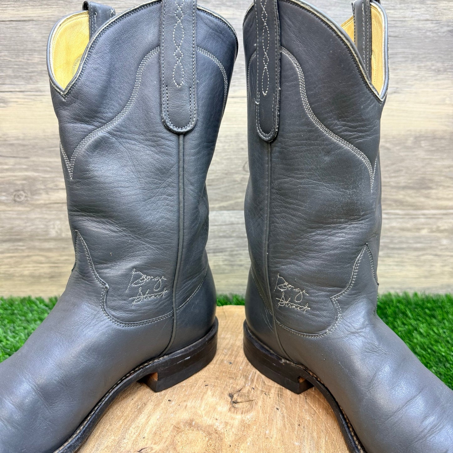 Tony Lama Women - Size 5.5B - Gray George Strait Roper Boots 9507