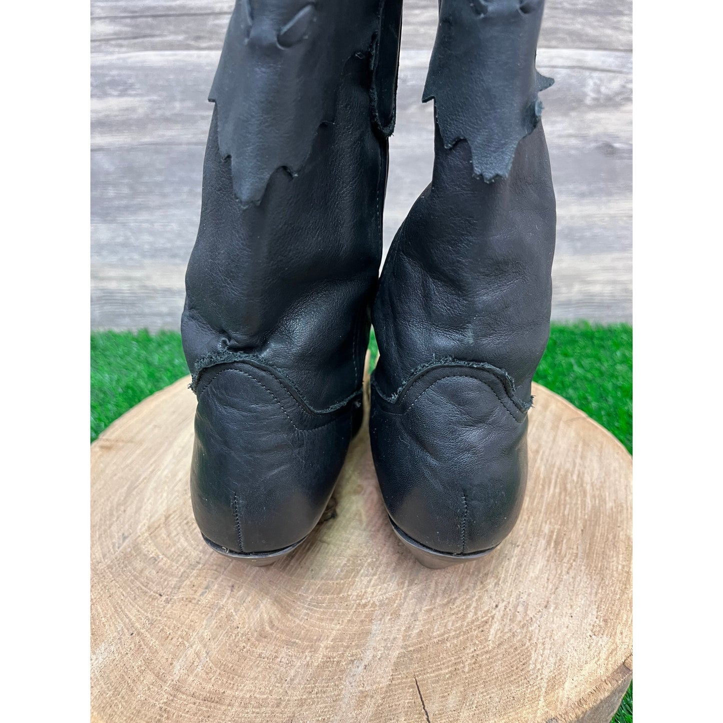 Code West Women - Size 6M - Vintage Black Soft Leather Cowboy Boots Style 170