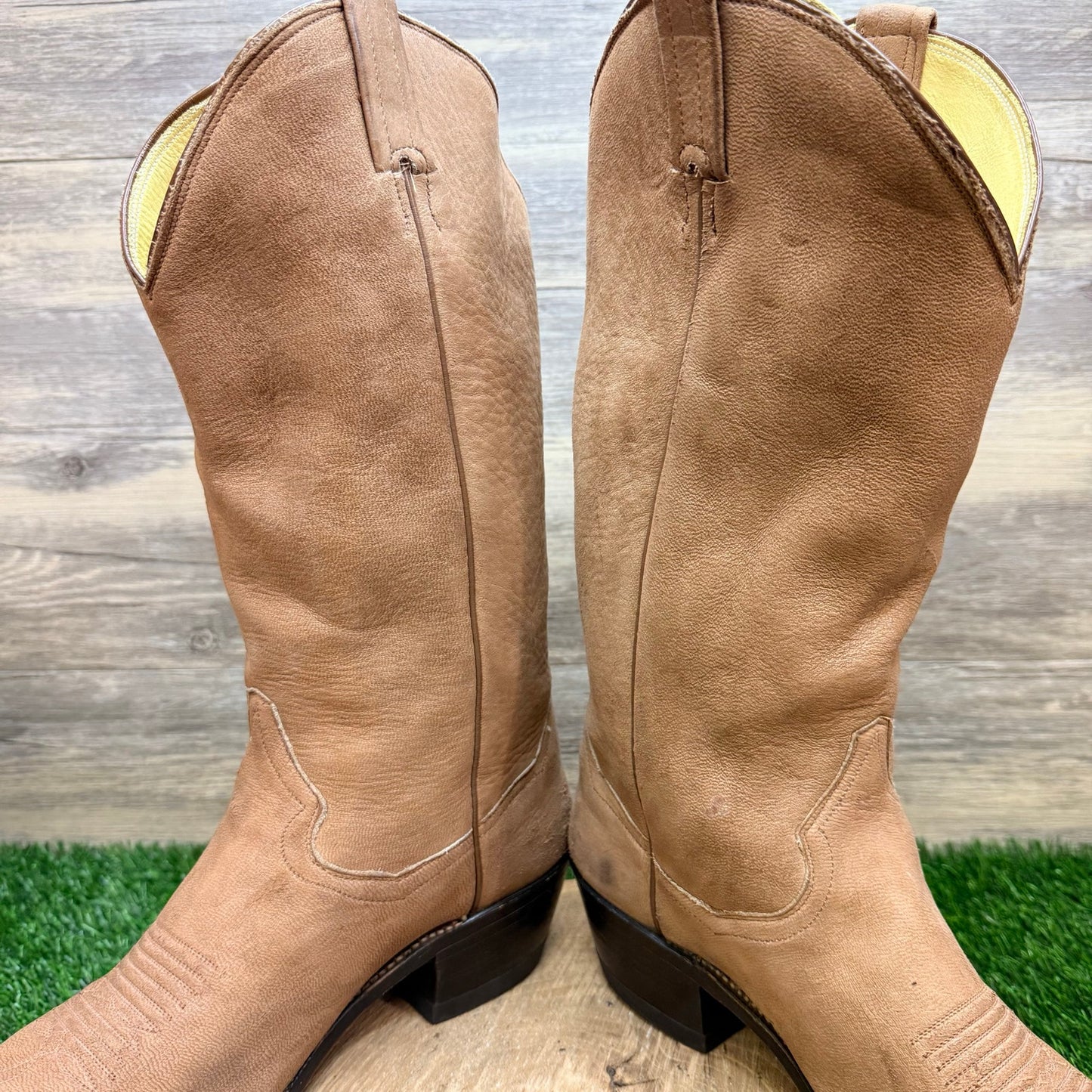 Panhandle Slim Men - Size 10D - Beige Soft Western Cowboy Boots 30198