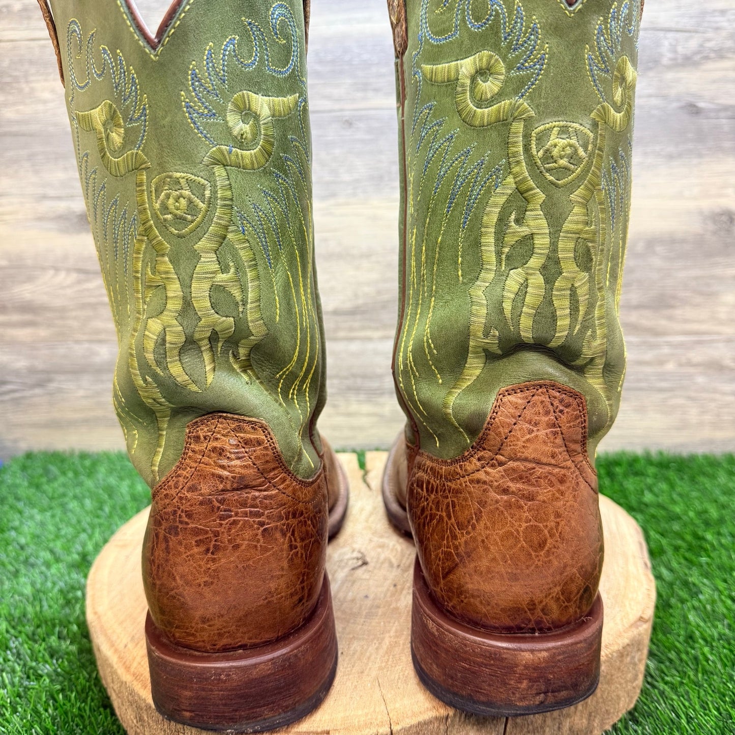 Ariat Men - Size 11.5D - Brown / Green Mesteno Square Toe Cowboy Boots 10006841